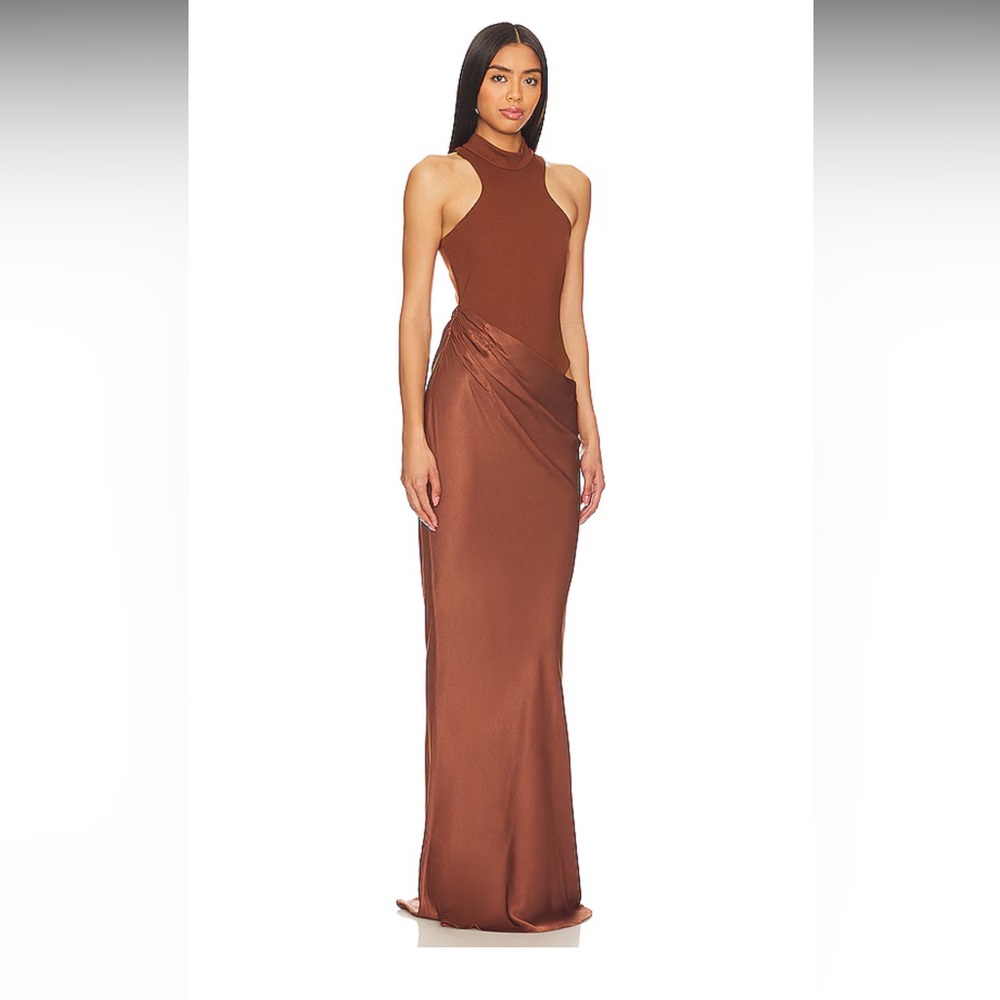 Camila Coelho Brown Cutout Maxi Dress - Picture 2 of 6